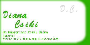 diana csiki business card